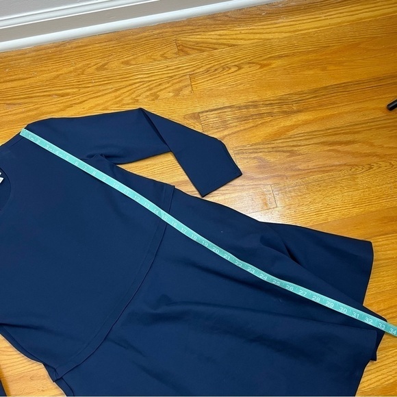 Cuyana‎ Ponte Long Sleeve Dress in Navy - Picture 13 of 15